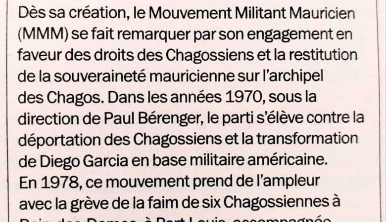 Un Combat entamé par le MMM